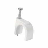 Volteck Round Cable Clips 16mm - Pack of 20 Pieces White